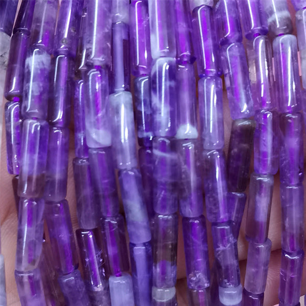 Natural Amethyst Tubes, 4*13mm, 1 Strand