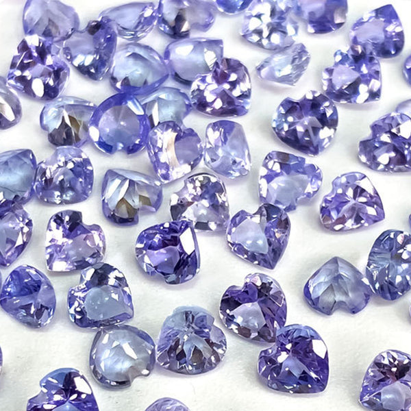 Heart Cut Tanzanite Faceted Gem, Heat Treated, Eye Clean, 1 Piece, MFFG1606