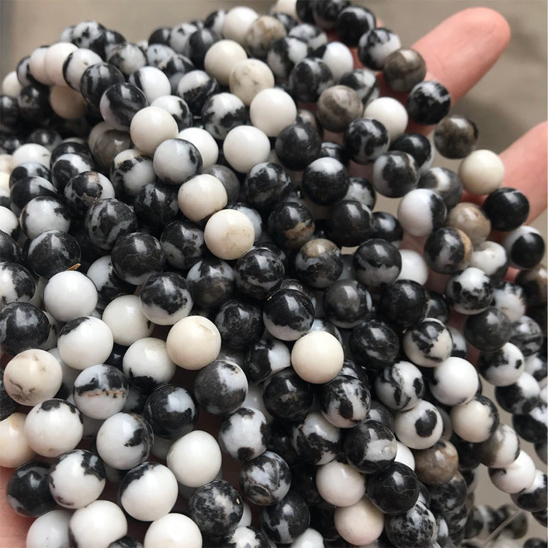 Natural Zebra Jasper Round Beads | Natural Gemstone Beads – kokodiy