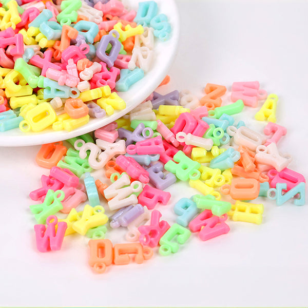 Letter Acrylic Beads, 500g, MBAC1054