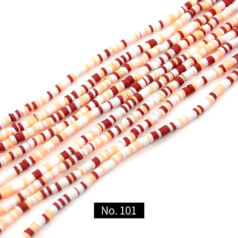 3mm Polymer Clay Beads, 1 Strand, MBCL1009, No.101-116