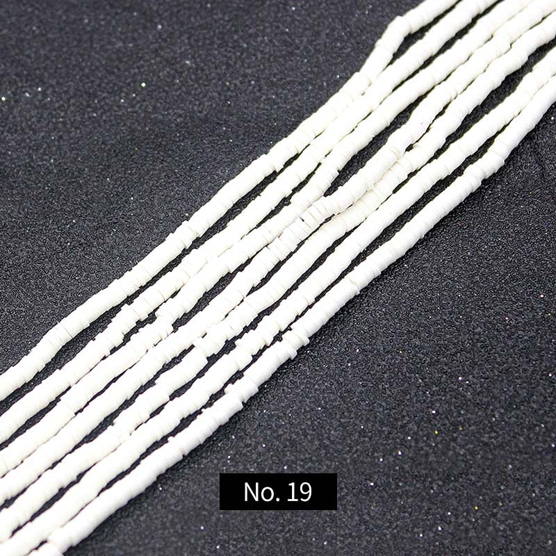 cuentas de arcilla de polímero de 3 mm, 1 Strand, MBCL003, No.1-22