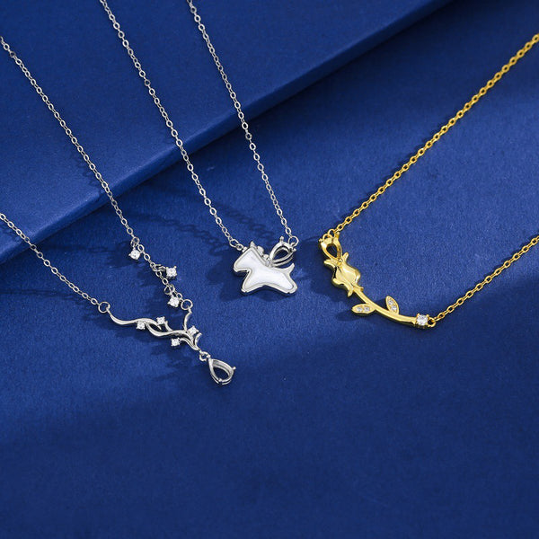 925 Sterling Silver Pendant Setting, Pear 4x6 mm Faceted Stone, Includes Chain, 1 Piece, MFJS3039