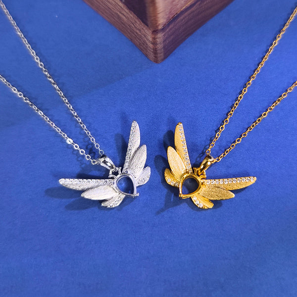 925 Sterling Silver Pendant Setting, Pear 5x7 mm Faceted Stone, Includes Chain, 1 Piece, MFJS3042