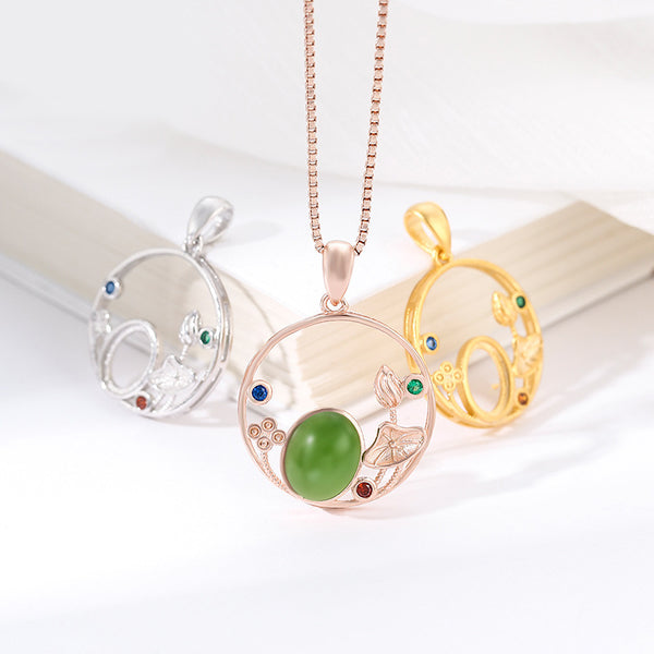 925 Sterling Silver Pendant Setting, Suitable for Oval Cabochons, Chain Not Included, 1 Piece, MFJS4006