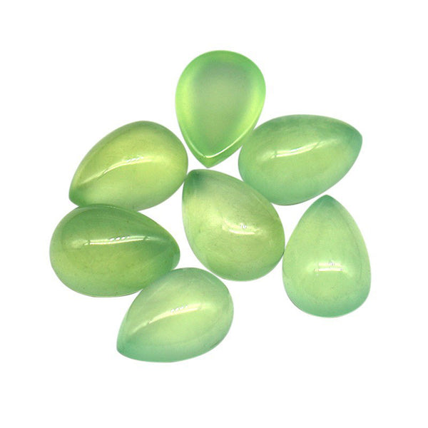 Natural Prehnite Pear Cabochons, Natural Color, AA Grade, 1 Piece, MFCA1402