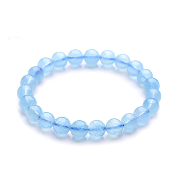 Natural Aquamarine Bracelet, 7/8/9/10/12/14/15/16mm