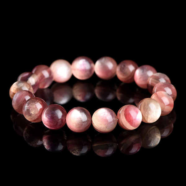 Natural Pink Lepidolite Bracelet, 11/12/13/14/15mm