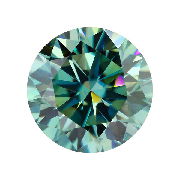 Round Cut Lab-Grown Deep Green Moissanite, VVS, 1 Piece, MGLC6010