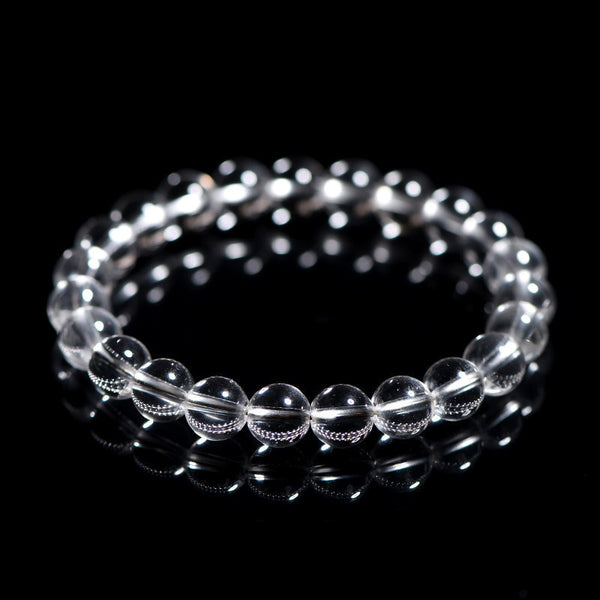 Natural Clear Crystal Bracelet, 6/8/10/12/14/16/18/20mm