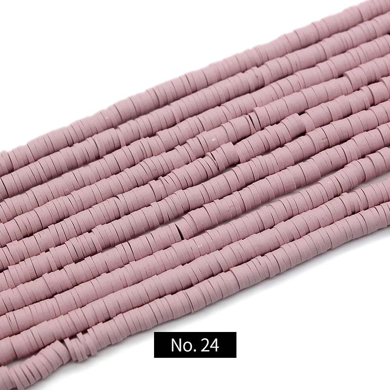 5mm Polymer Clay Beads, 1 Strand, MBCL1010, No.1-25