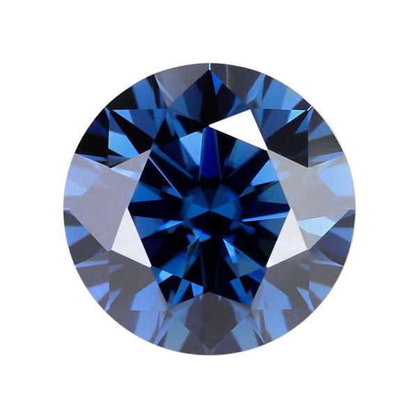 Round Cut Lab-Grown Blue Moissanite, VVS, 1 Piece, MGLC6012