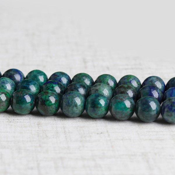 Chrysocolla and Lapis Lazuli Beads, Dyed, 4-14mm, 1 Strand, MBGELAP013