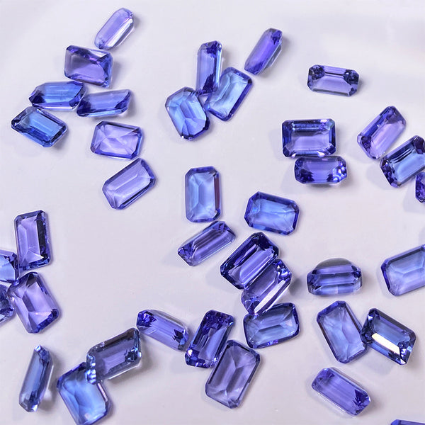 Emerald Cut Tanzanite Faceted Gem, Heat Treated, Eye Clean, 1 Piece, MFFG1603