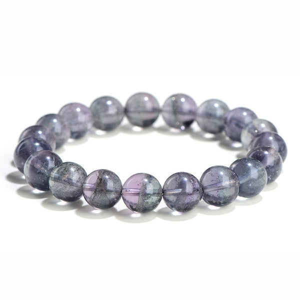 Bracciale in Fluorite Bicolore di Calcopirite Naturale, 7/8/9/10/11/12/13mm