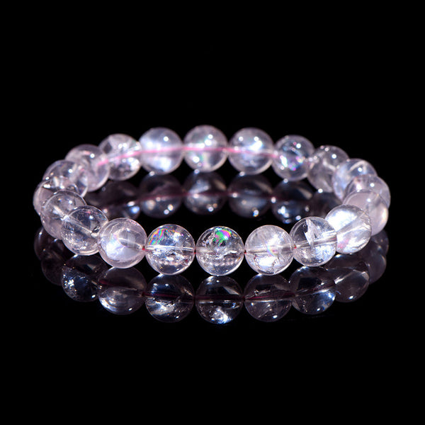 Natural Pink Azeztulite Crystal Bracelet, 8/9/10/11mm