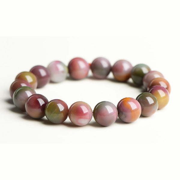 Bracelet en agate Yanyuan multicolore naturel, 8/9/10/11/14mm