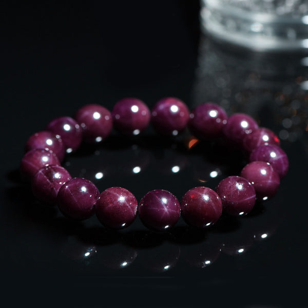 Bracelete de Granate Roxo Natural, 8/9/11/13mm