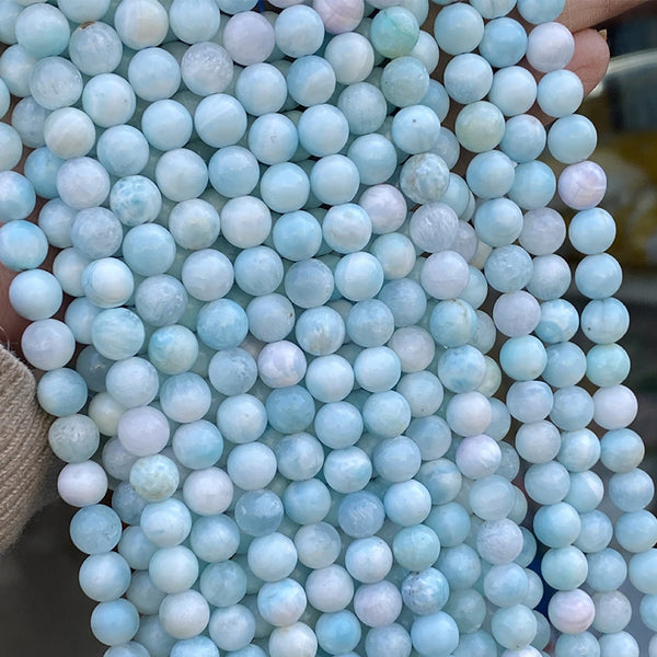 Natural Blue Hemimorphite Beads, Natural Color, 6/8/10mm, 1 Strand, MBGEHEM002