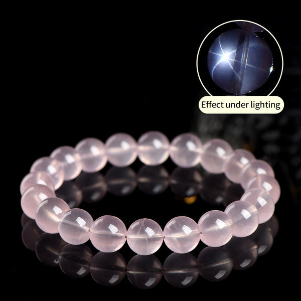 Natural Light Pink Crystal Bracelet, 7/8/10/12/13/14mm