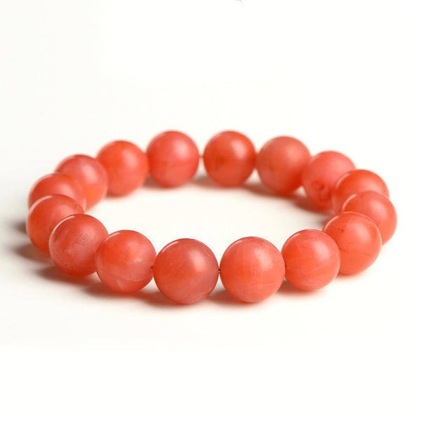 Bracelet en agate Nanhong orange mat naturel, 7/8/9/11/12mm