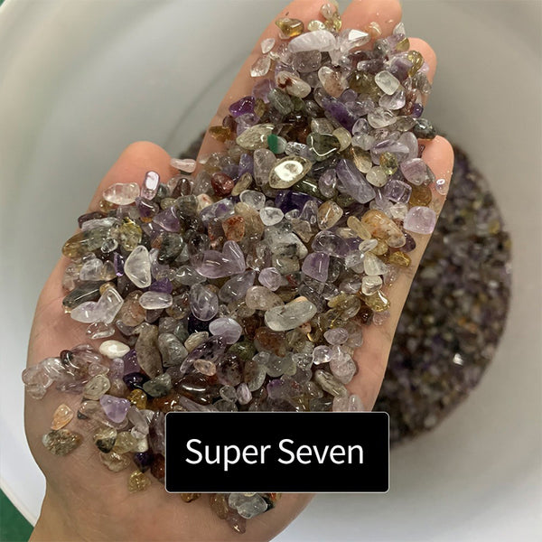 100g, Natural Super Seven Quartz Chips