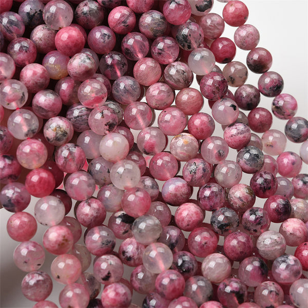 Natural Rhodonite Beads, Natural Color, 6/8/10/12mm, 1 Strand, MBGERHO002