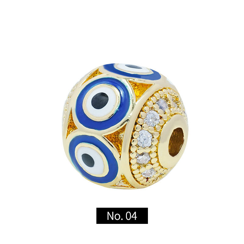 Brass Spacer Beads With Inlaid Cubic Zirconia, 1Piece, MFSP086