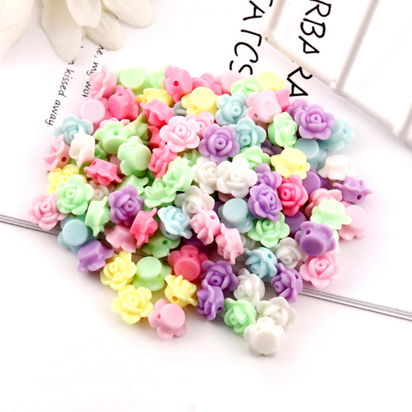Flower Acrylic Beads, 100g/500g, MBAC1015