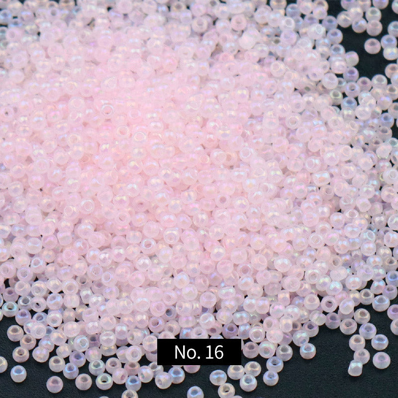 Cuentas de semillas de vidrio brillante de colores translúcidos de 2 mm, 10 g, MBSE1011