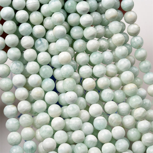 Natural Light Green Hemimorphite Beads, Natural Color, 8mm, 1 Strand, MBGEHEM004