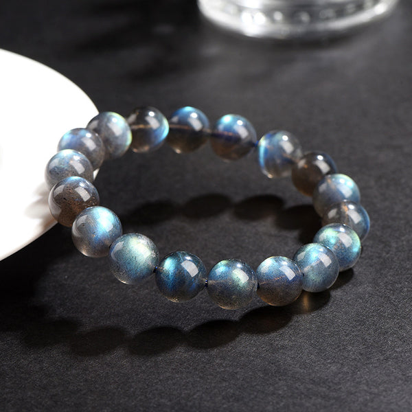 Natural Labradorite Bracelet, 7/8/9/10/11/13mm