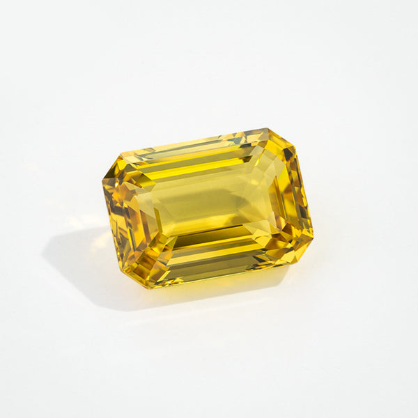 Yellow Lab Grown Sapphire, Emerald Cut, VVS, 1 Piece, MGLC3015