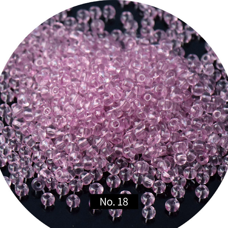 2/3/4mm Transparent Glass Seed Beads, 10g, MBSE1009
