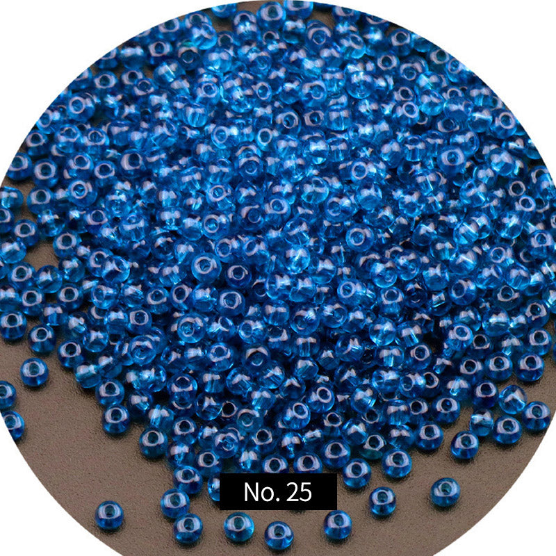 2/3/4mm Transparent Glass Seed Beads, 10g, MBSE1009