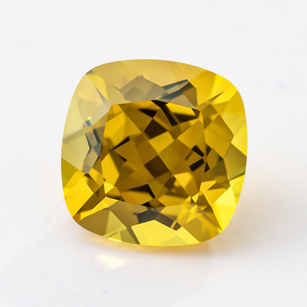 Yellow Lab Grown Sapphire, Cushion, VVS, 1 Piece, MGLC3022