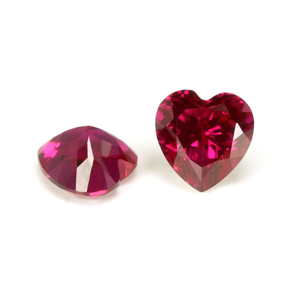 Lab Grown Ruby, Heart, VVS, 1 Piece, MGLC2008