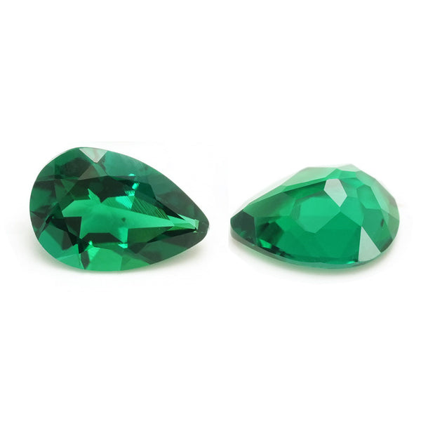 Dark Green Lab Grown Emerald, Pear, VVS, 1 Piece, MGLC4003