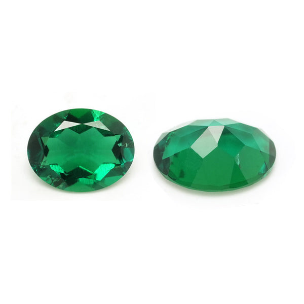 Dark Green Lab Grown Emerald, Oval, VVS, 1 Piece, MGLC4002