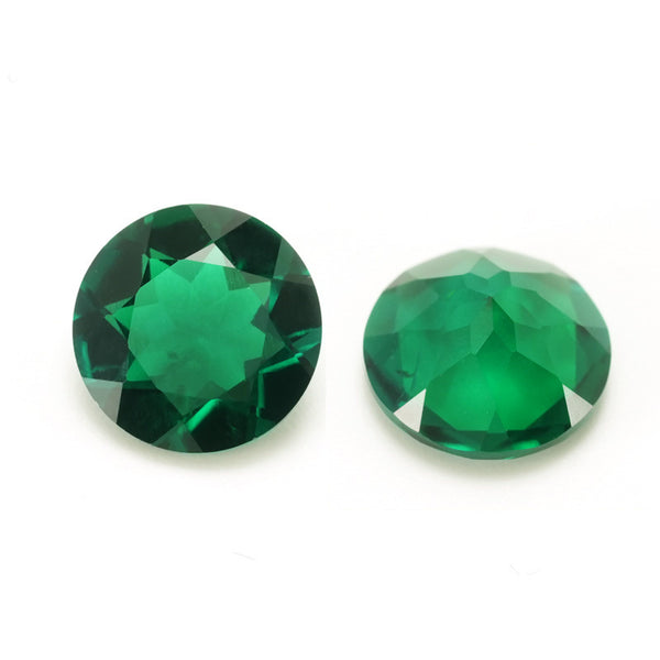 Dark Green Lab Grown Emerald, Round, VVS, 1 Piece, MGLC4006