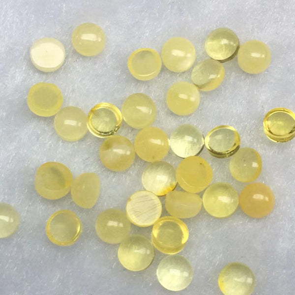 Natural Amber Round Cabochons, Natural Color, 1 Piece, MFCA0508