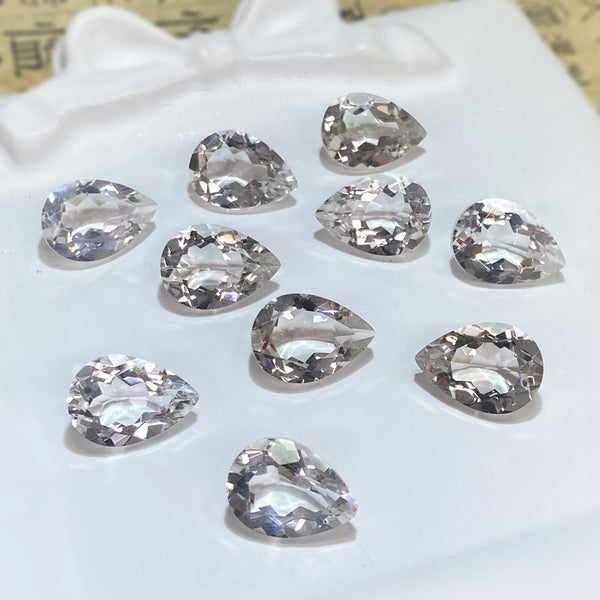 Pear Rock Crystal Faceted Gem, Natural Color, Eye Clean, 1 Piece, MFFG1302