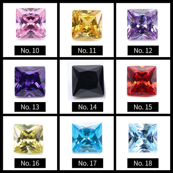 Princess Faceted Cubic Zirconia, MGLC5008