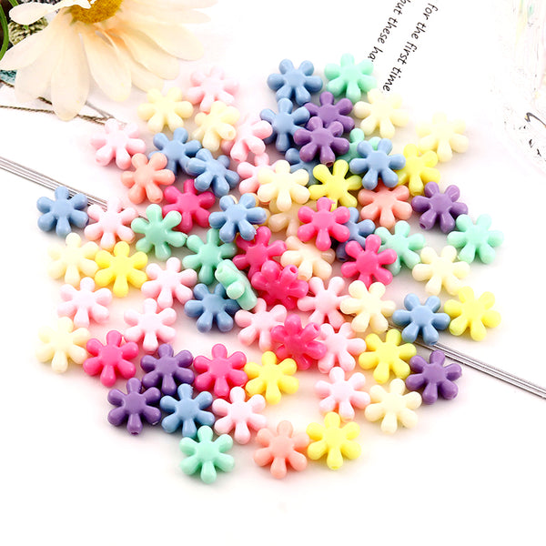 Flower Acrylic Beads, 13mm, 500g, MBAC1005