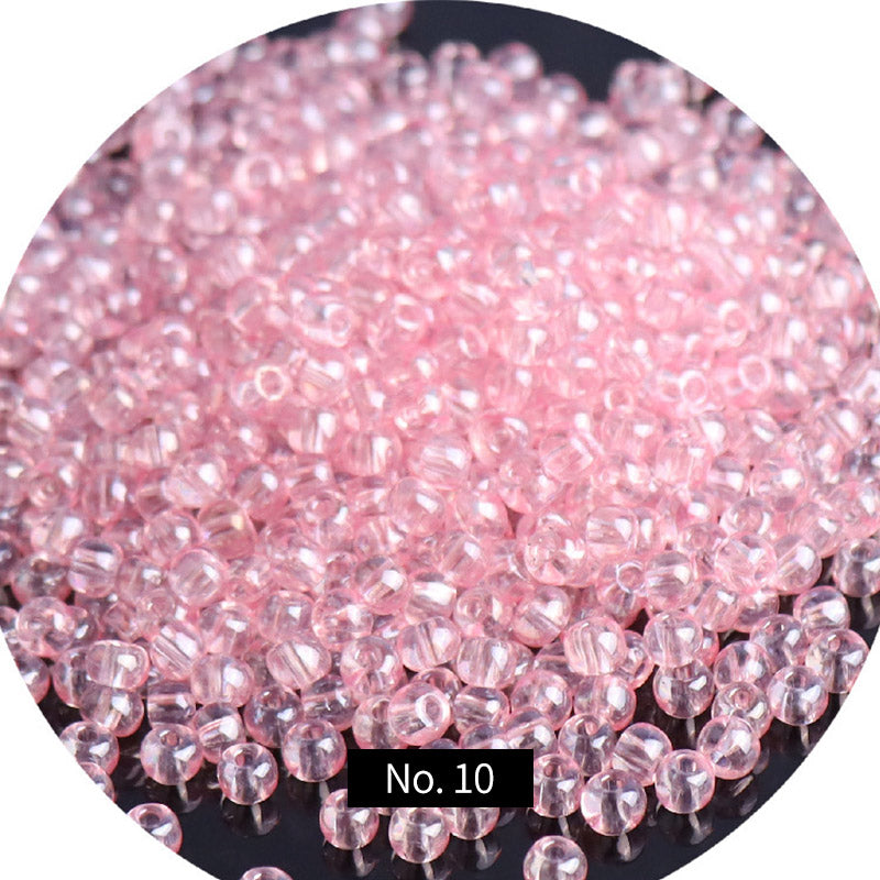 2/3/4 mm transparente con perlas de vidrio brillante, 10 g, MBSE1010