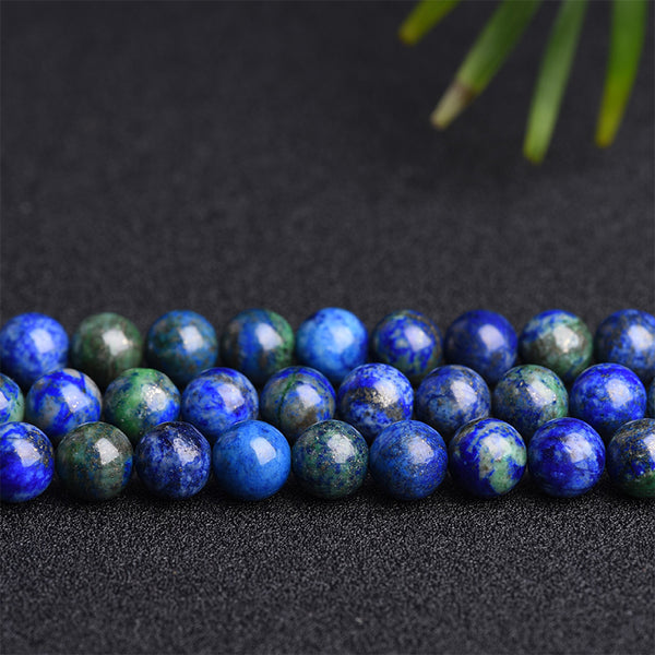 Chrysocolla and Lapis Lazuli Beads, Dyed, 4-12mm, 1 Strand, MBGELAP012