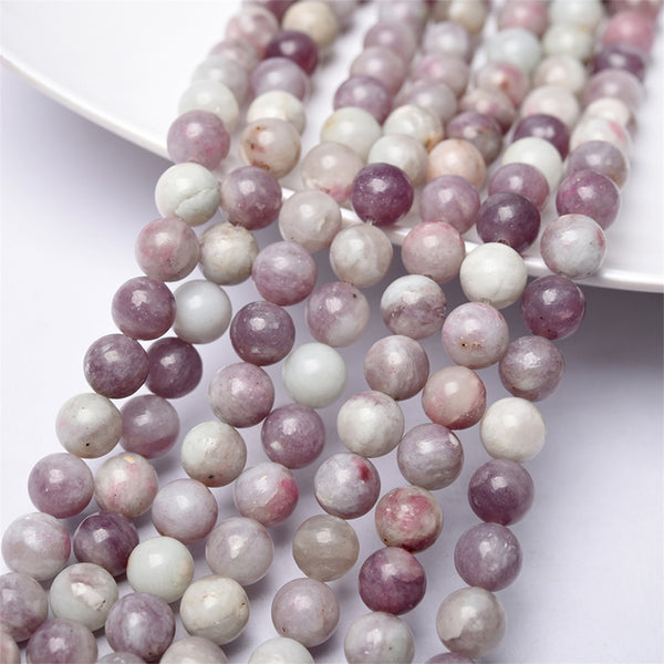 Natural Purple Tourmaline Beads, Natural Color, 8mm, 1 Strand, MBGETOU005