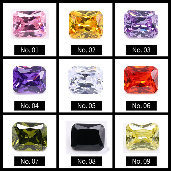 Cubic Zirconia, Cut-Cornered Rectangular, MGLC5003