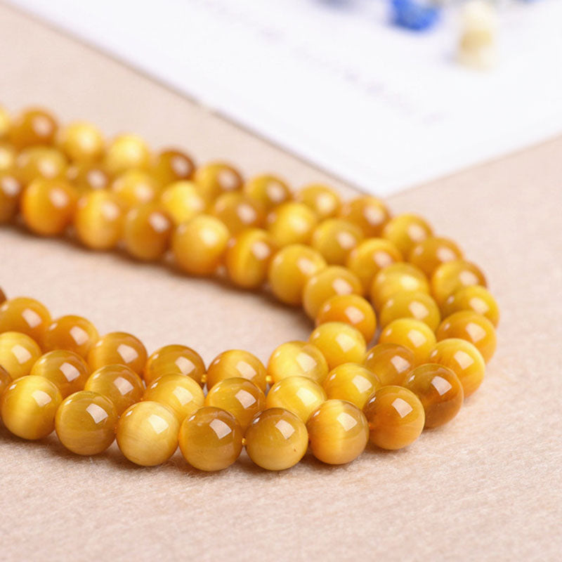 5A/7A, Natural Golden Tiger Eye Beads, 4-14mm, 1 Strand, MBNM0502