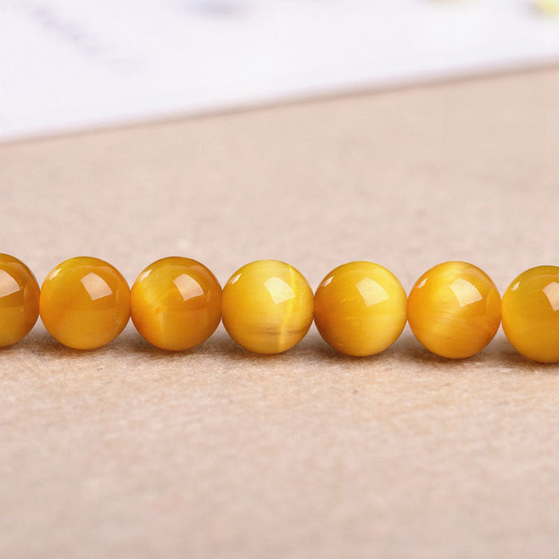 5A/7A, Natural Golden Tiger Eye Beads, 4-14mm, 1 Strand, MBNM0502